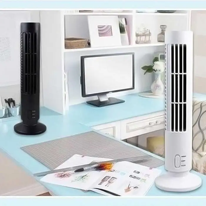 Fashion Useful Mini Portable USB Cooling Air Conditioner Purifier Tower Bladeless Desk Fan for Home Office Room HY99 AU09