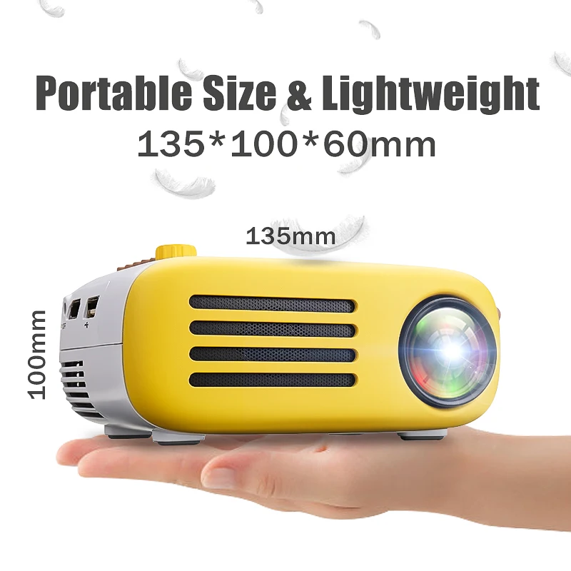 

Portable LED Projector Mini HD Projector YG200 USB HDMI Video Movie Game Home Theater Video Projector Kids Gift