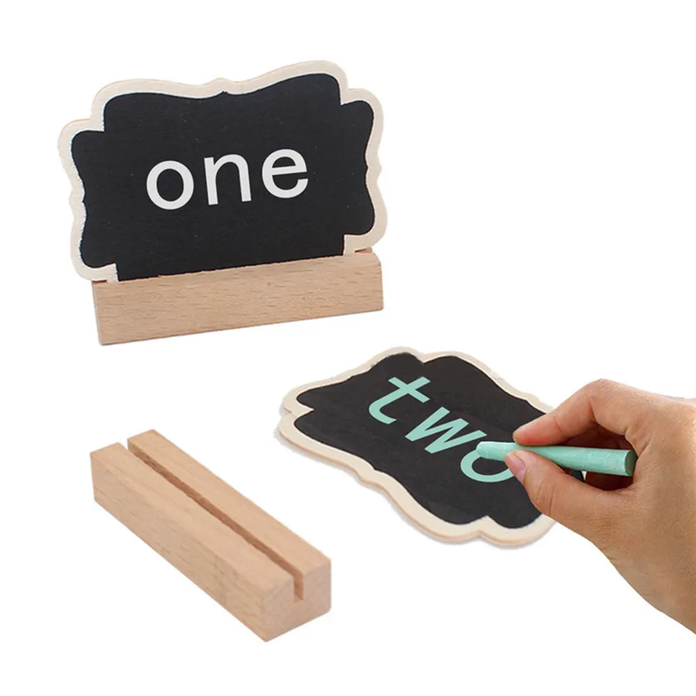 

Mini Wooden Chalk Blackboard Christmas Ornaments Creative Wooden Crafts Display Cabinet Decorative Pen Board Signs Chalkboard