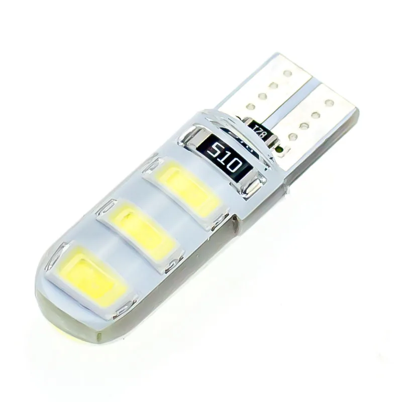 2 шт. T10 192 W5W 6 SMD 5630 Светодиодный силикагель Водонепроницаемый Клин светильник 6SMD 5730 силиконовый Стоянкы Автомобилей Автомобиля светильник автомобильные Габаритные фонари 12V