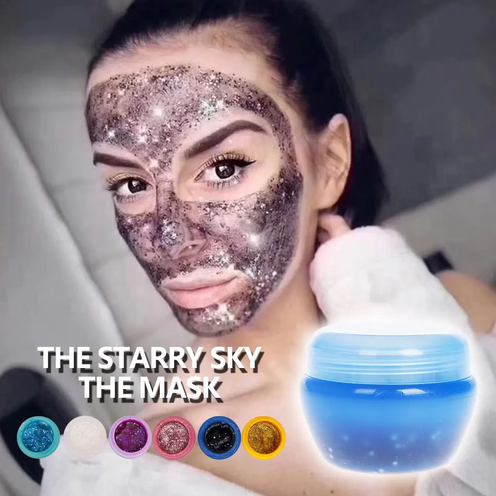 Teayason face mask 6 colors starry sky peel off mask Deep Cleansing cream Remove blackhead glitter