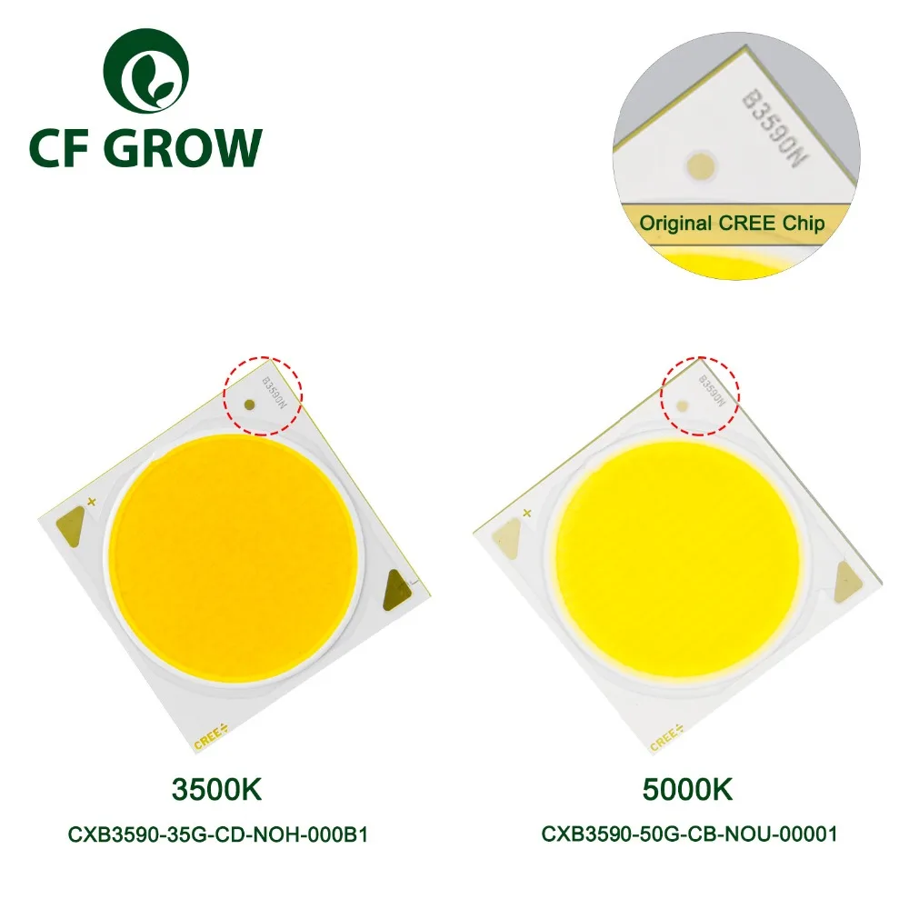 Светодиодный светильник для выращивания DIY CREE COB CXB3590 3500K 5000K полный спектр 12000LM чип с высокой мощностью люменов для выращивания растений