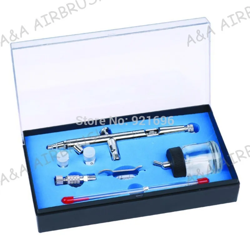 

Dual Action Airbrush SUCTION FEED AIRBRUSH KIT WITH 0.3MM, 0.5MM, 0.8MM NOZZLE SETS and Quick Couper 182T