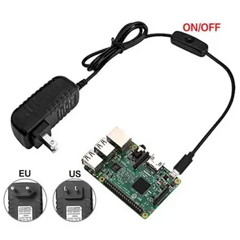 

5V 3A Micro USB Power Supply Charger Adapter On/off Switch for Raspberry Pi 3
