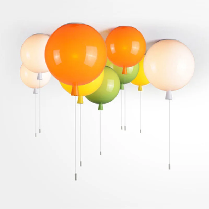 multi colors childhood memories ceiling lamps colorful balloon ceiling lights pull switch lamparas for kids  (9)