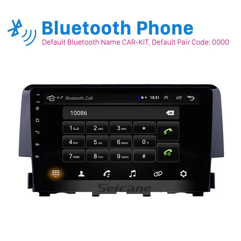 Top Seicane Android 8.1 2din Car Radio Stereo Video Player For Honda Civic 2016 support Carplay DVR OBD Rearview camera SWC Wifi 1
