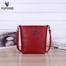 YUFANG из натуральной кожи Crossbody сумки для Для женщин натуральной телячьей сумка женская Курьерские сумки дамы небольшая сумка кошелек