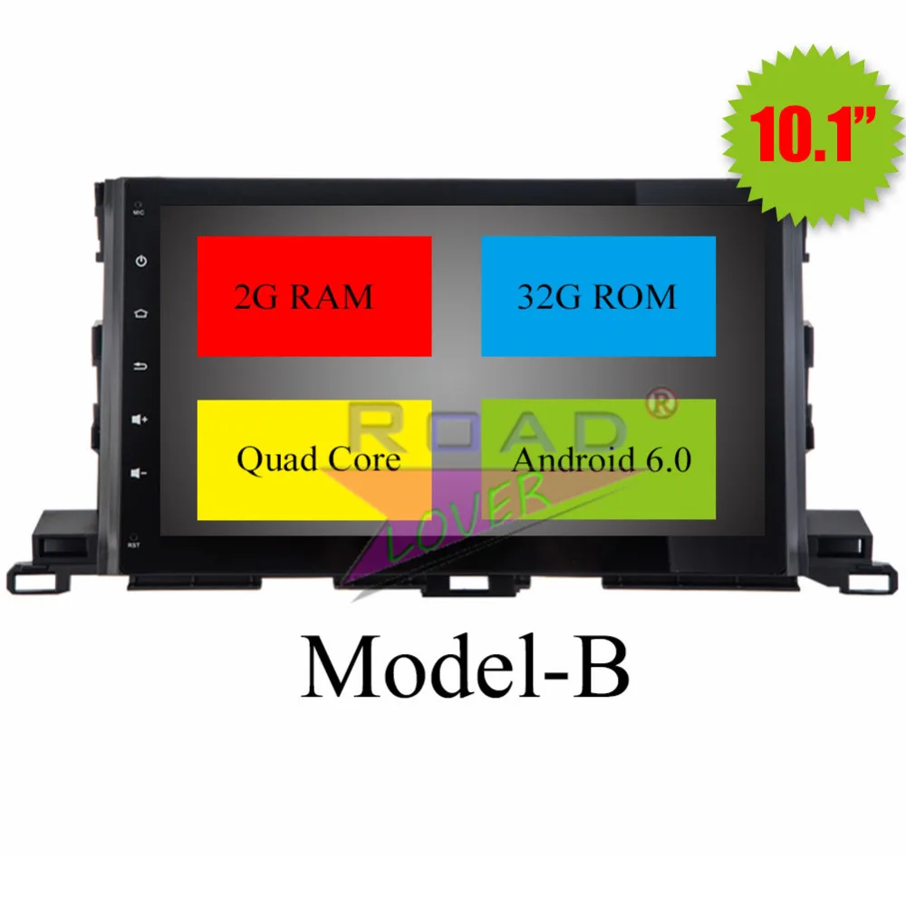Excellent TOPNAVI Android 6.0 2G+32GB 10.1" Car PC Head Unit Auto Audio For Toyota Highlander 2015 Stereo GPS Navigation Two Din NO DVD BT 8