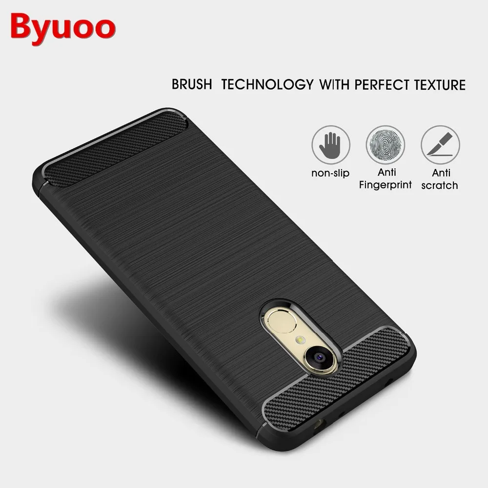 buy for mi 5s plus note 2 3 Carbon Fibre Brushed TPU Phone Cases For Xiaomi Redmi 4x s2 5 Plus 6 3 4 note 3 5 pro Case Back Cover