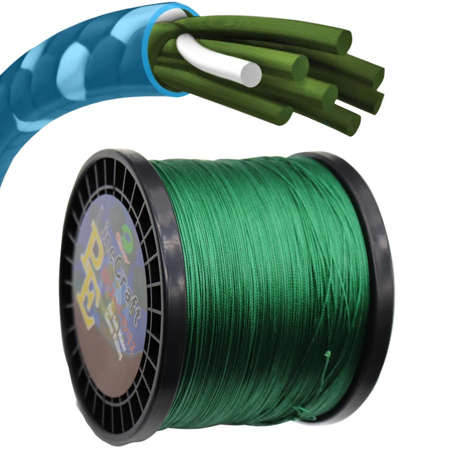 1000M Super Strong Japan Smooth Multifilament 100 PE Braided Fishing Line 8 Strands Braided