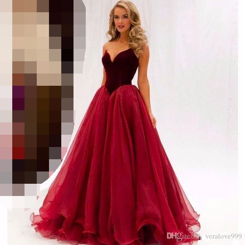 

Wine Red Long Evening Dress 2019 robe de soiree Lebanon red carpet Sweetheart Prom Dresses Long vestidos de festa formal dress