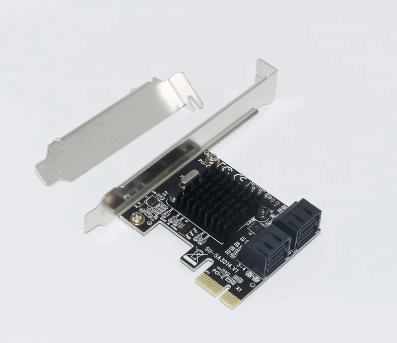 BTBcoin añadir en tarjetas PCI-E/PCIE SATA 3 PCI Express SATA controlador PCIE a SATA 3,0 adaptador de Hub de tarjeta 88SE9215 Chip para SSD y HDD