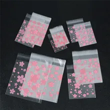 100 шт/партия прозрачное матовое розовое цветение вишни OPP свадебные конфеты мешок печенье выпечка торт мешок Рождественская подарочная упаковка сумка