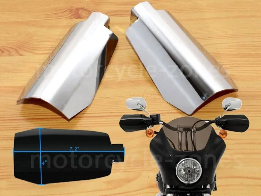 USA Motorcycle Coffin Cut Hand Guards Guard Shield Harley Dynas FXR Baggers