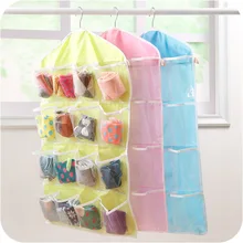 2019 Organizer Foldable 16-grid Storage Bag Hanging Bag Underwear Panties Socks Hanging Organizador Consolidation Home Supplies
