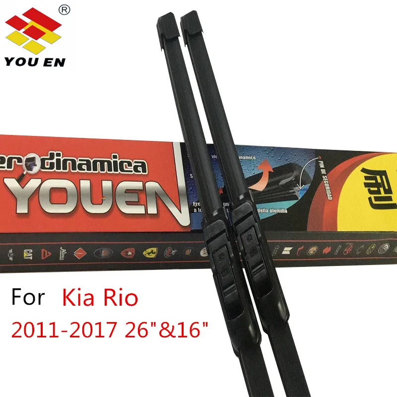 YOUEN Wiper Blades For Kia Rio 2011 2012 2013 2014 2015 2016 2017