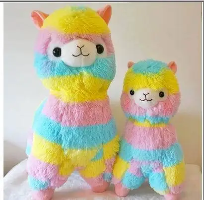 

New 30cm .50cm Cute the Stripe color sheep lamb plush toys wholesale Christmas gift bag sends kids,Free shipping, Best gift