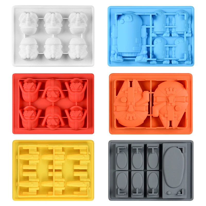 

SILIKOLOVE Cake Decorating Moulds Silicone Molds for Baking Chocolate Candy Gummy Dessert Ice Cube Molds for Star War Fans