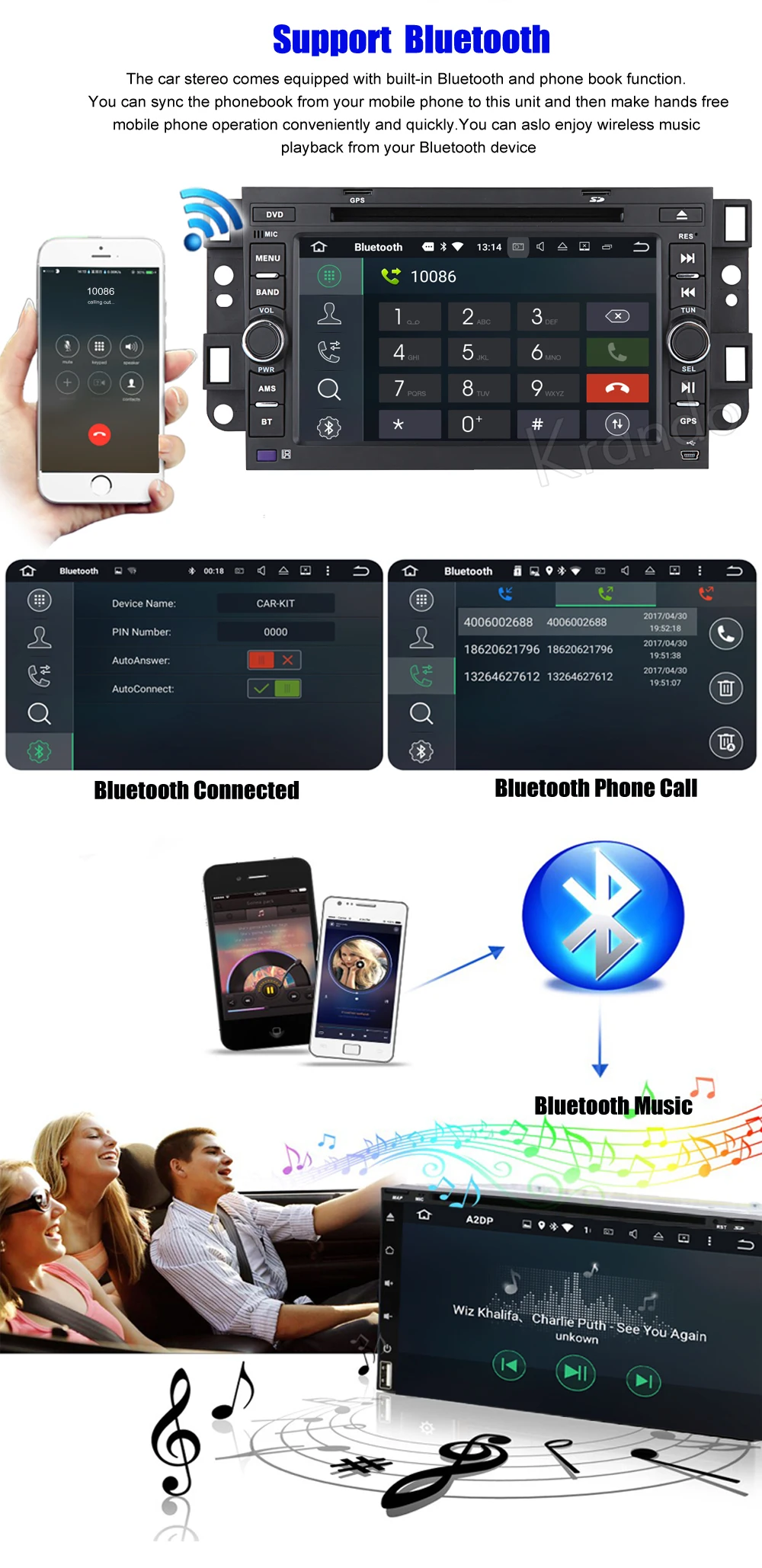 Cheap Krando 7" Android 8.0 car navigation multimedia system for Chevrolet AVEO 2002-2011 audio radio gps dvd player WIFI 3G DAB+ 3
