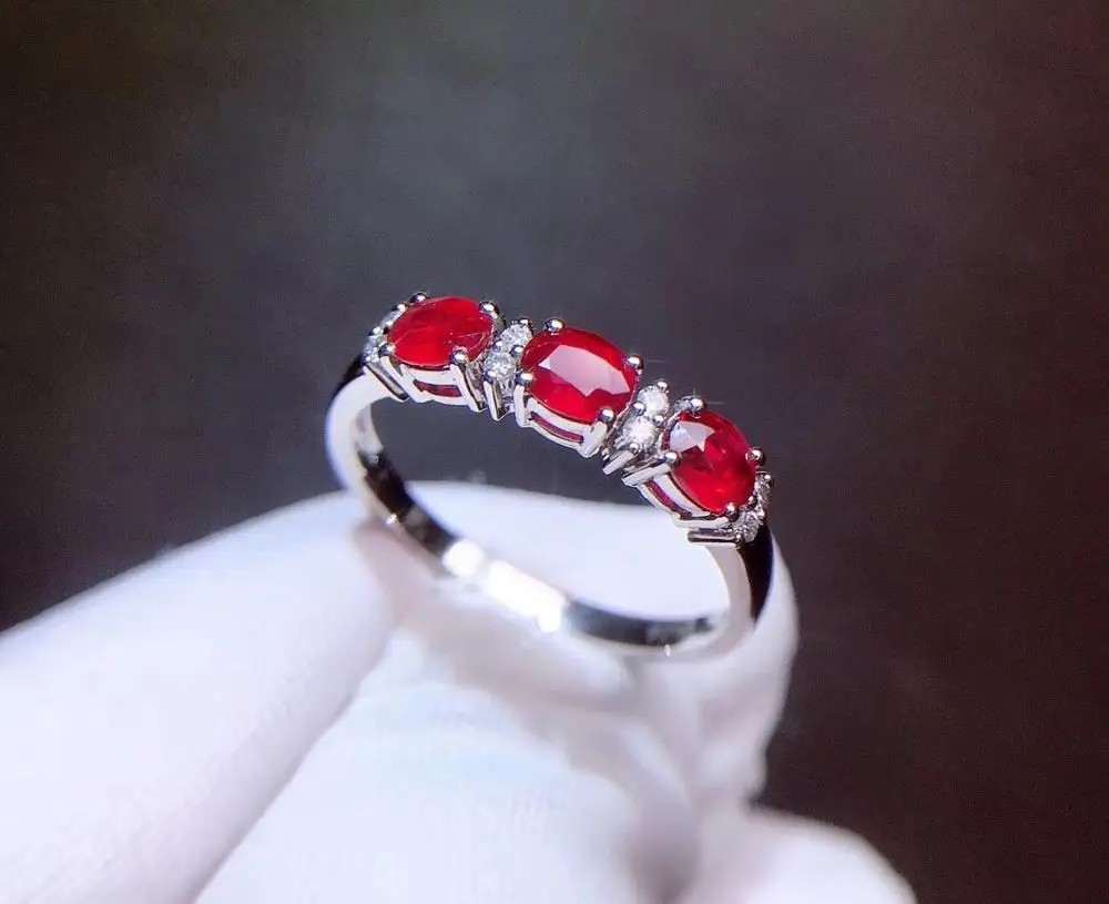 Кольцо с рубином из чистого золота 18 К, Настоящее натуральное 0,8ct, красный рубин, ювелирные изделия с бриллиантами, юбилейные женские кольца для женских тонких колец