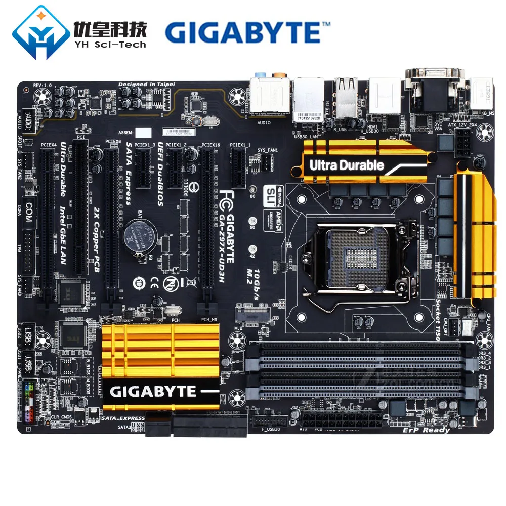 Gigabyte GA Z97X UD3H Intel Z97 оригинальная настольная материнская плата LGA 1150 Core