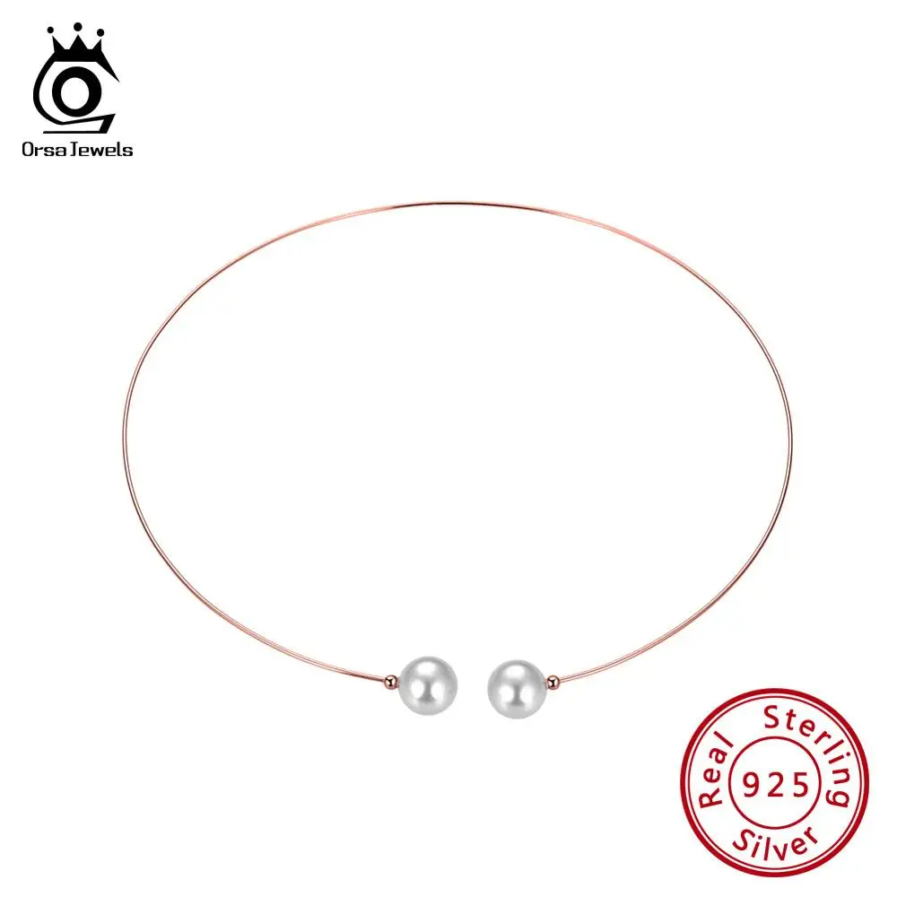 Ожерелье чокер ORSA JEWELS для женщин серебро 925 пробы цвет розового золота|Ожерелья| |