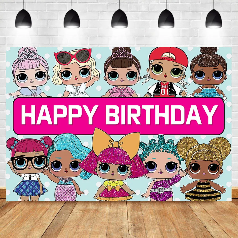 

NeoBack Cartoon Character Happy Birthday Background Anime Girl Birthday Party Photography Background