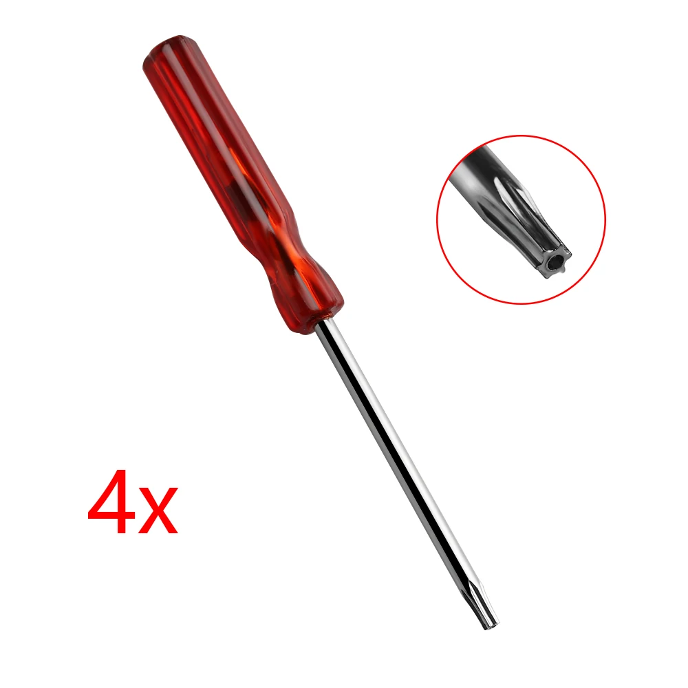 4pcs Durable Practical T8 Torx Screw Driver Screwdriver For Xbox 360