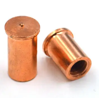 

M5 M6 Spot Welding Nuts Solder Joint Stud Brass Nuts Copper Plated Bolts Screws acorn nuts M6x20mm (15pcs)