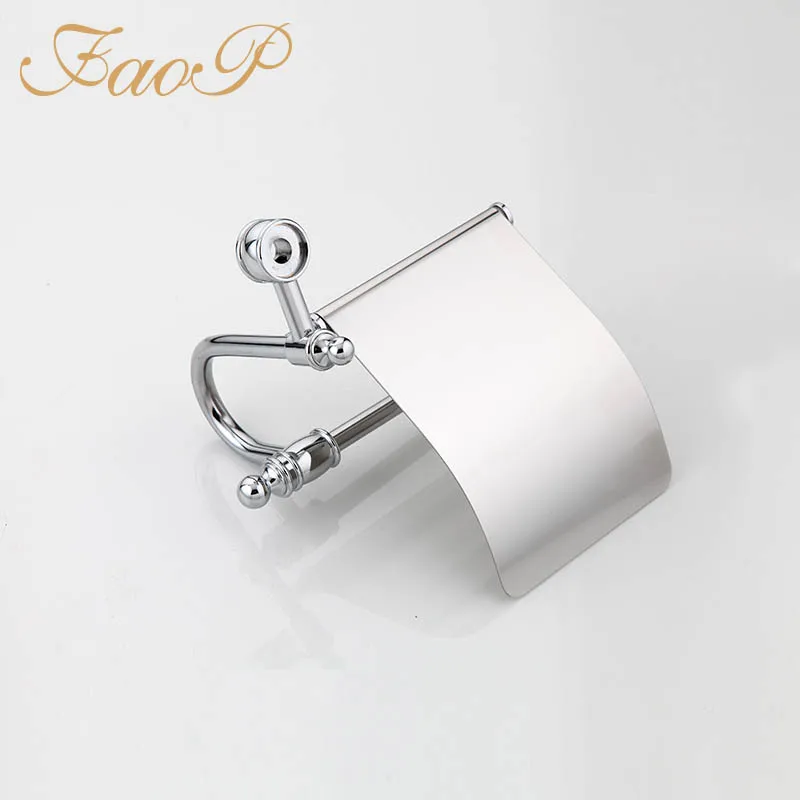 FAOP Cover roll Toilet Brush Holders Paper Holders Bath Hardware Sets Bath Brushed Antique brass Single Toothbrush Holders
