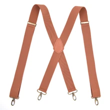 Взрослый мужской четырехзажимный бретель с крючками Регулируемый x-образный монохромный универсальный ремень зажим бронзовая Пряжка модная пряжка