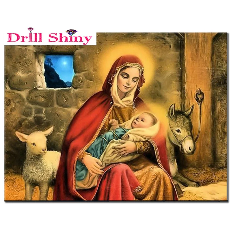

Diamond Embroidery Religious 5D DIY Diamond Painting Cross Stitch 3D Diamond Mosaic Rhinestone Crafts