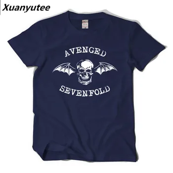 

Xuanyutee Summer New Rock Band Avenged Sevenfold Tee Shirt Homme Printed Tshirts Cotton Short Sleeve O-neck Hipster T-shirt Men