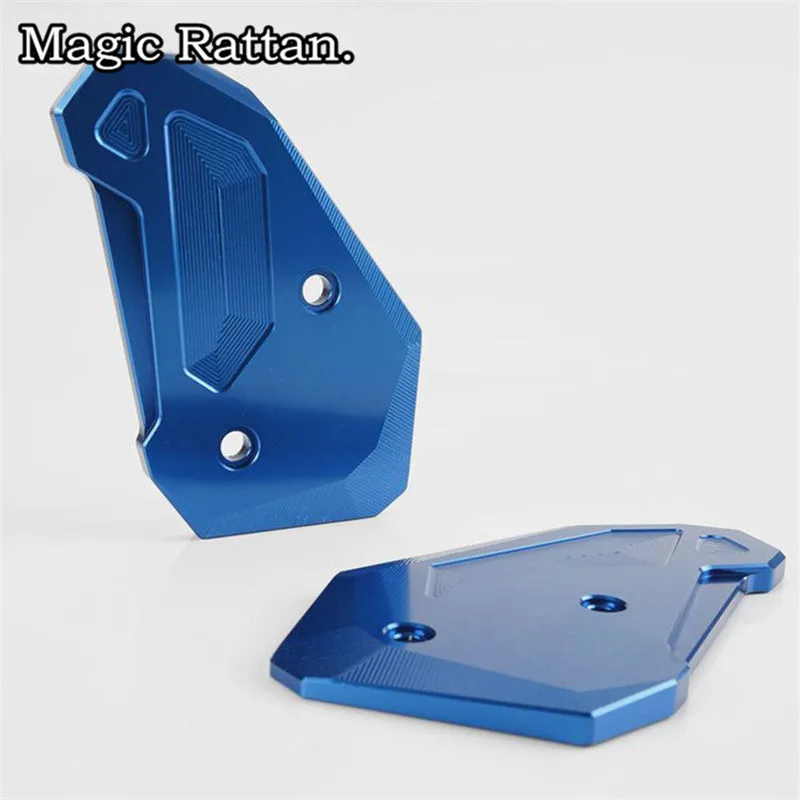 

MOTORCYCLE CNC FOOTRESTS FOOTBOARD PLATES REARSET FOOT PEG MOUNT HEEL PLATES GUARD PROTECTOR FOR MT07 MT-07 2014 2015