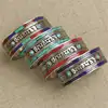 BB-460 Tibetan Mantras Bangles Copper inlaid Colorful Stone Open Cuff OM MANI PAD ME HUM 1