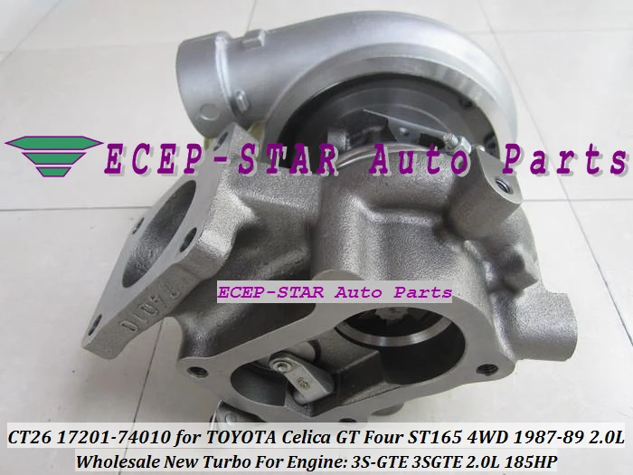 CT26 17201-74010 Turbo Turbocharger For TOYOTA Celica GT Four ST165 4WD 1987-89 Engine 3S-GTE 3SGTE 2.0L 185HP - (4)