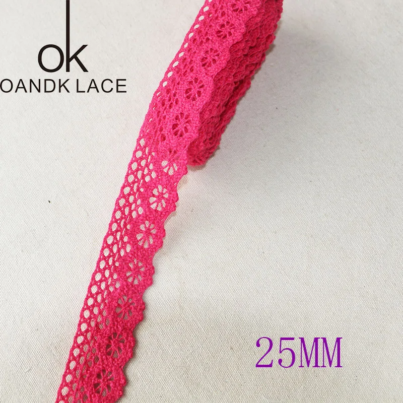 Lace Fabric 5 yard 25MM for Home Decoration Garment Accessories Home Textile Materials DIY Manual