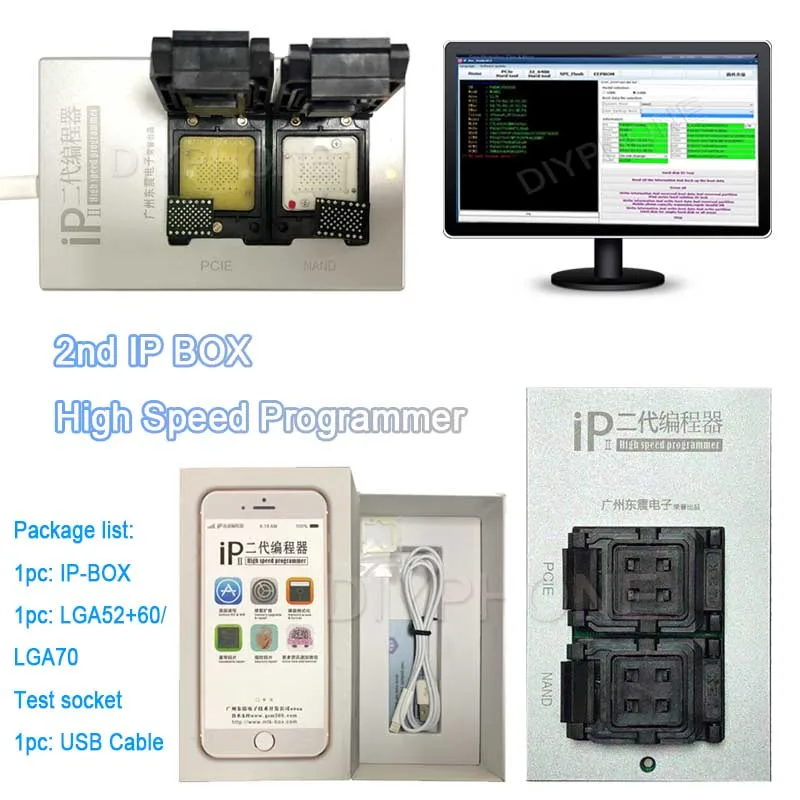 PHONEFIX IP TV BOX 2th высокоскоростное программирующее устройство PCIE Программирование nand flash для iPhone 5 5S 6 Plus 6 P 6 S 6SP 7 7 P iPad2 Mini 4 Pro ремонт