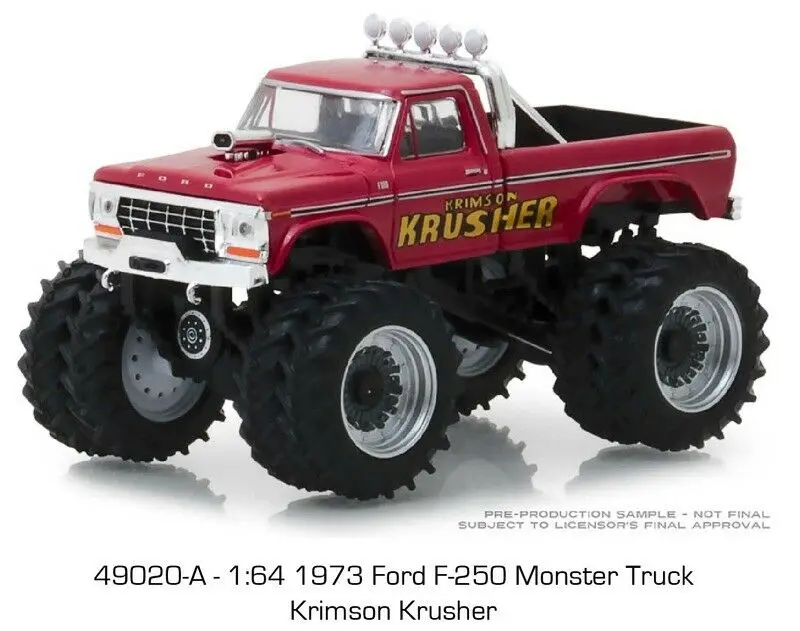 GreenLight 1:64 1973 Ford F-250 Monster Truck сплав игрушечный автомобиль игрушки для детей литья под