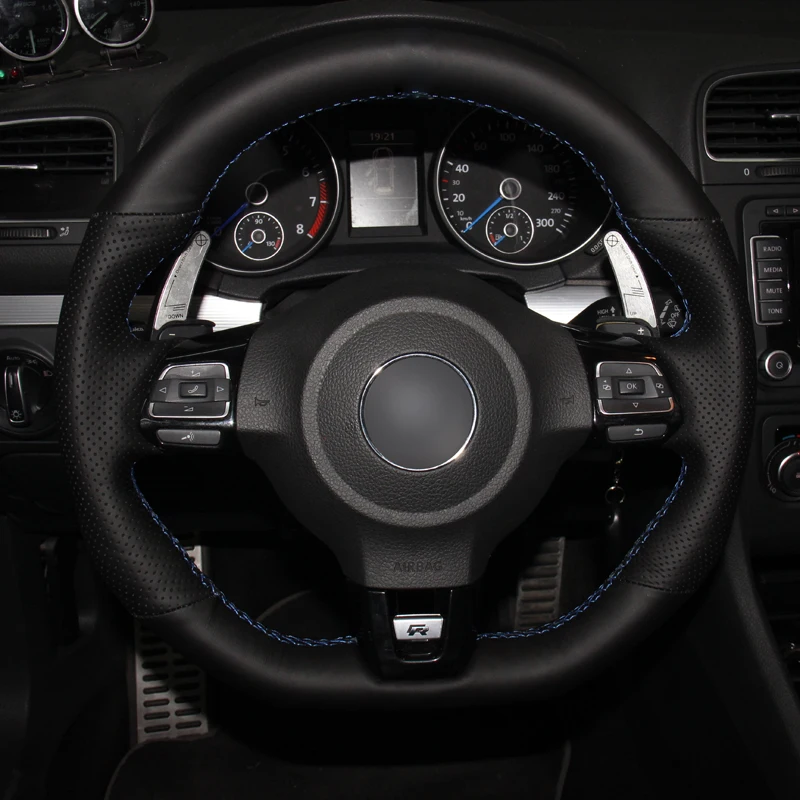 Рукоделие HuiER Искусственная черная кожа для Volkswagen Golf 6 GTI MK6 VW Polo Scirocco R Passat CC|Чехлы