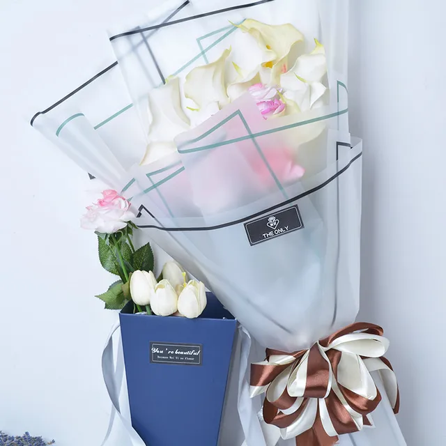 Translucent Waterproof Flower Wrapping Paper Floral Bouquet Packaging