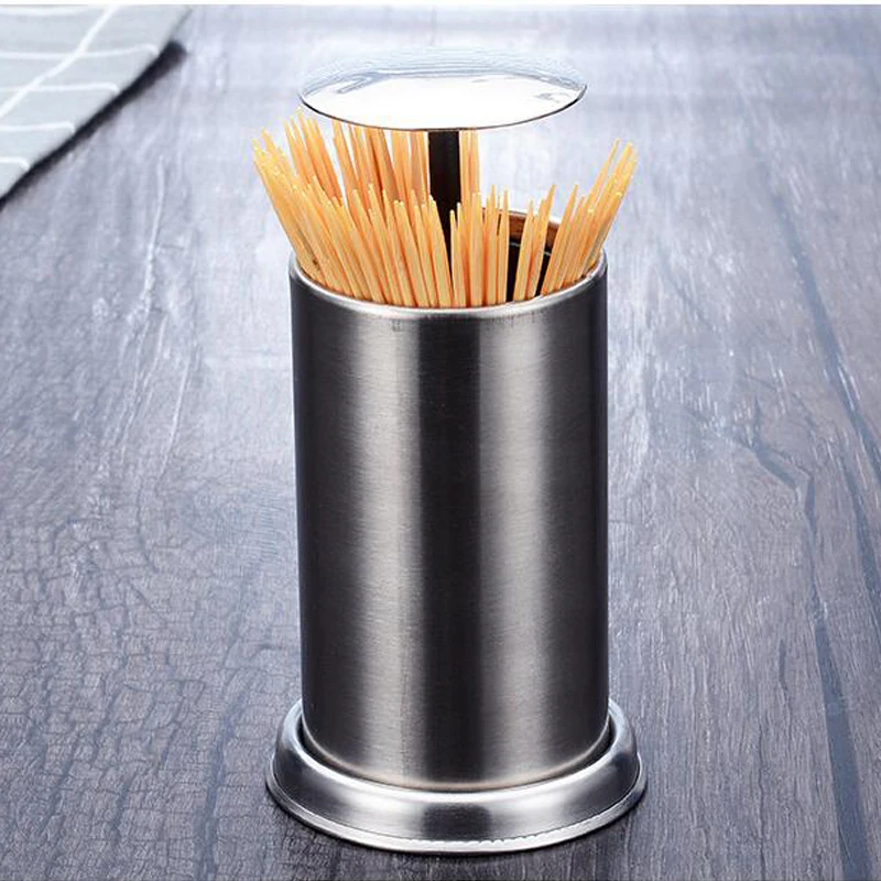 

stainless steel flavor Toothpick Holder Container Wheat Straw Household Table Toothpick Storage Box Toothpick Dispenser