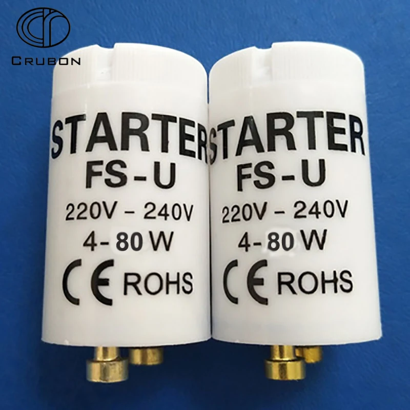 Starter High Quality Fuse Starters Special for AC220V-240V 4-80W Fluorescent Tube CE Rohs 25pcs/lot | Лампы и освещение