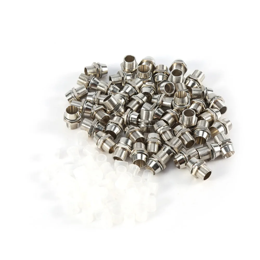 

50pcs Silver Color 5mm LED Holders Panel Display Thread Mount Size 8mm