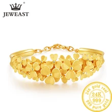 HMSS 24K Браслет из чистого золота 999 цельный золотой браслет