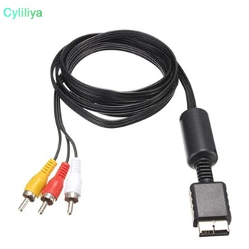 

1.8M For PS2 AV Cable Video Cable For PS3 Component HD Video Cable to RCA For PlayStation2 100pcs/lot