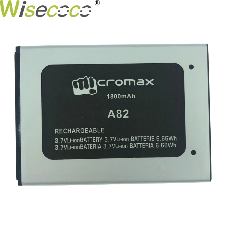 

WISECOCO In Stock High Quality 2019 New 1800mAh Battery For Micromax A82 Mobile Phone With Tracking Number