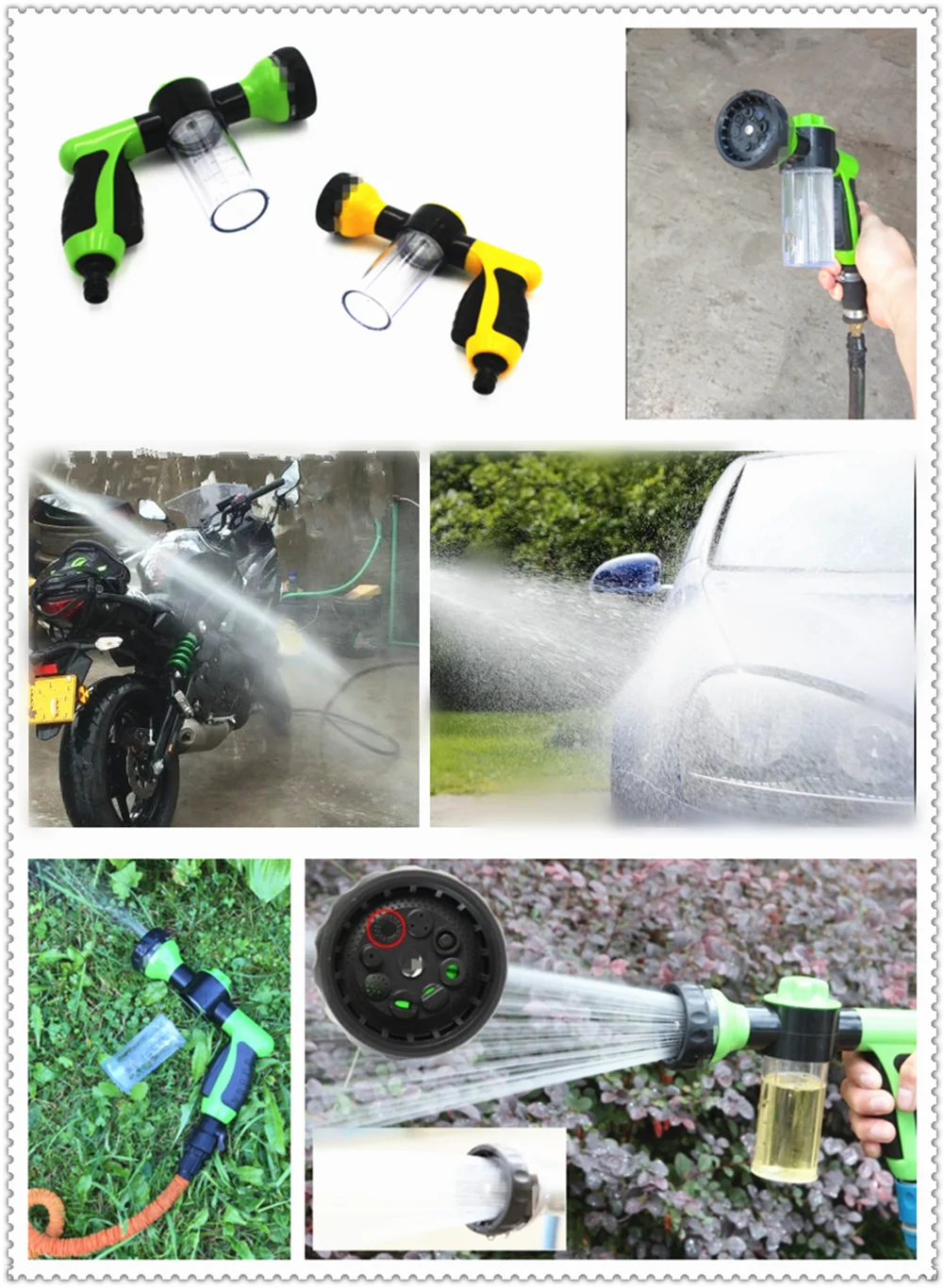 Multi-function car motorcycle modeling foam water gun high pressure cleaning for Fiat Freemont Doblo 695 FCC4 500e Viaggio | Автомобили и