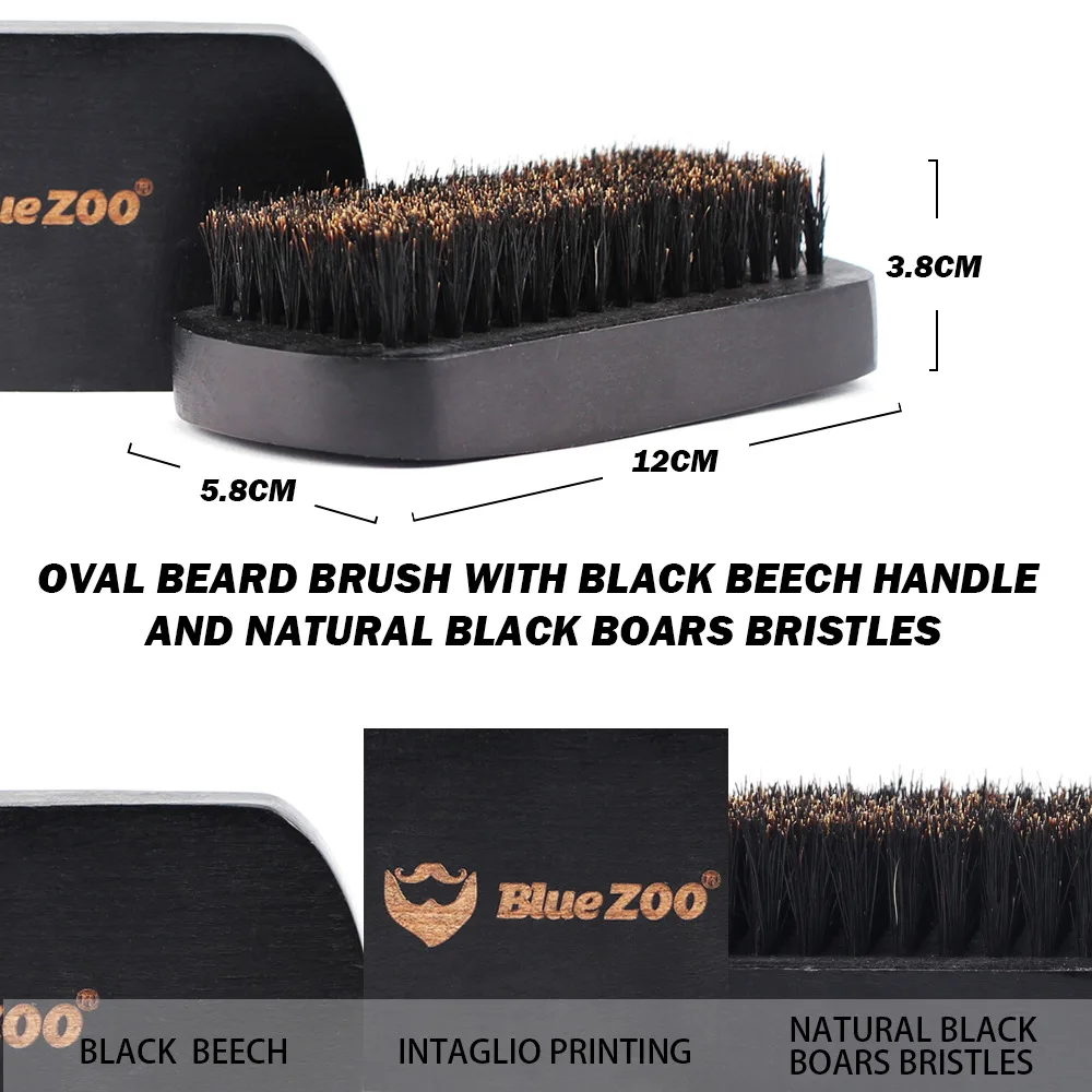 7 Pçs e set Homens Barba Grooming Kits Óleo Barba Bigode Barba Bigode Óleo Cera Hidratante Bálsamo Essência Cuidados Styling Comb Beard Conjunto 5 7 pçsset men beard grooming kits barba