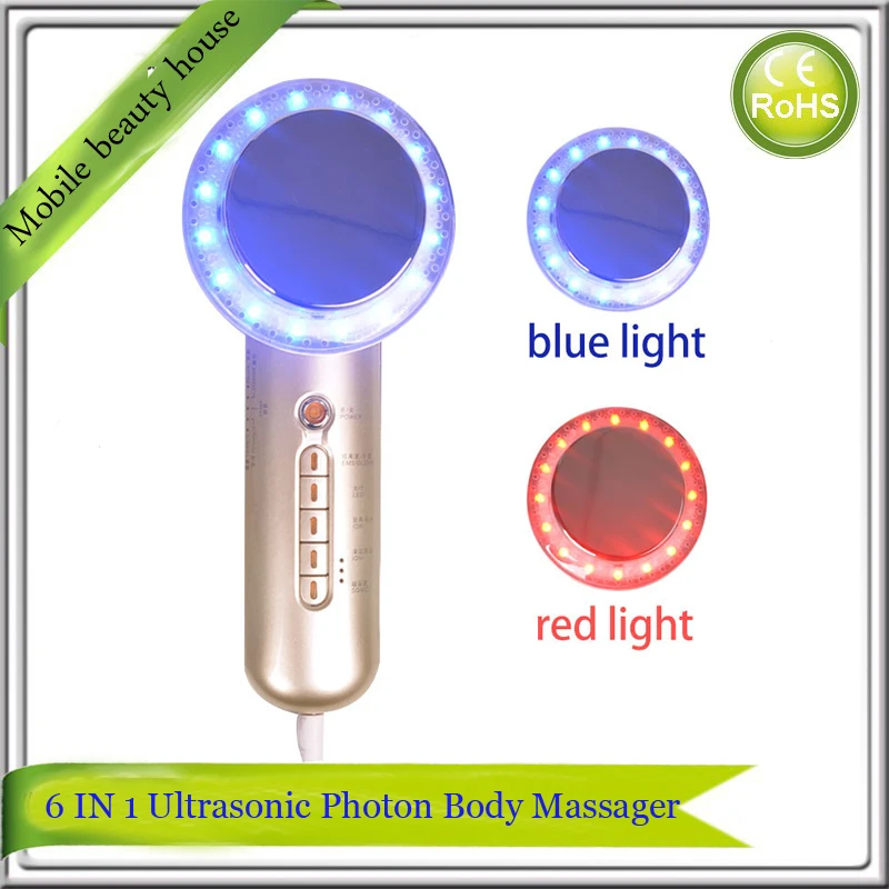 6 IN 1 Slim Beauty System Sonic Health Fitness Body Slimming Weight Loss Fat Burning Galvanic Ion Photon EMS Massager Machine 80pcs slim patch weight loss patch slim efficacy strong slimming patches for diet weight lose products beauty health care